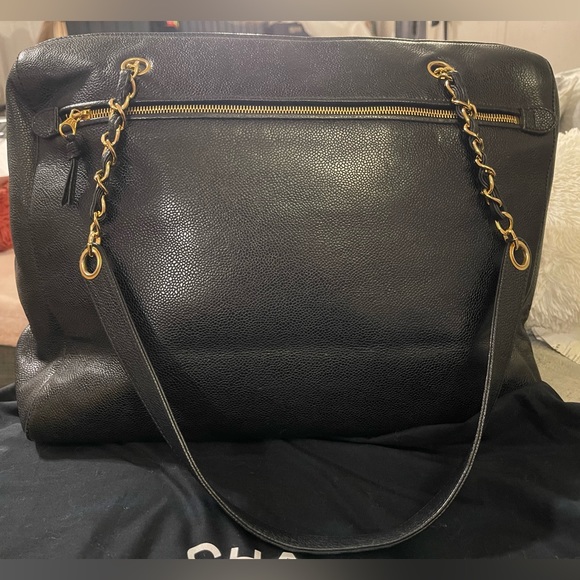 🔥FLASH SALE🔥Vintage Authentic CHANEL Timeless Caviar XL Tote Bag - Picture 2 of 8